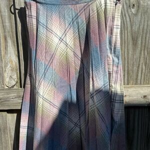 Vintage Plaid Multicolor Women's Skirt